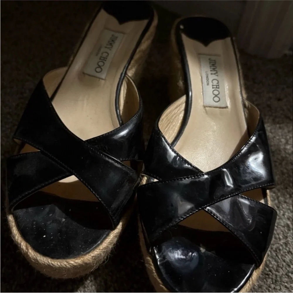 Jimmy Choo Black Espadrilles